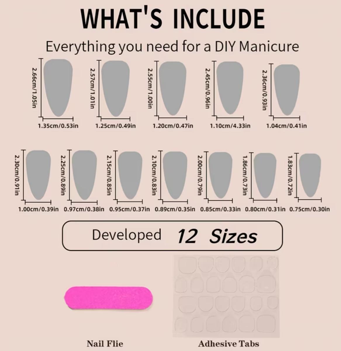 Trending French Tip Press On Nails Medium Almond / 24pcs (Copy)
