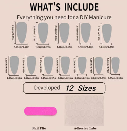 Trending French Tip Press On Nails Medium Almond / 24pcs (Copy)